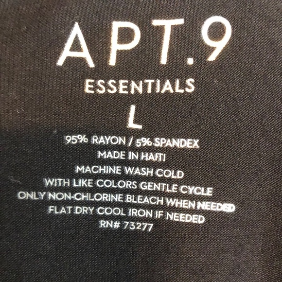 Apt. 9 Soft Black Long Sleeve Hashtag #Filter Top Size Large - Picture 3 of 6